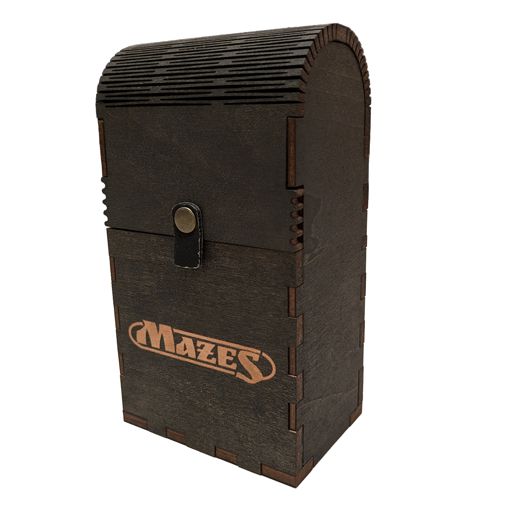 Mazes Wooden Card Deck Box